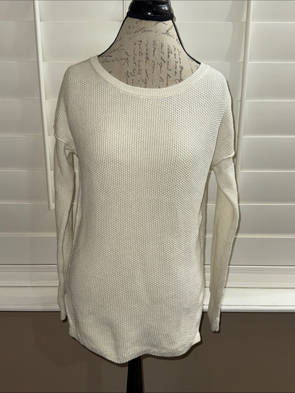 Vince Seed Stitch Stretch Crew Sweater Cream
